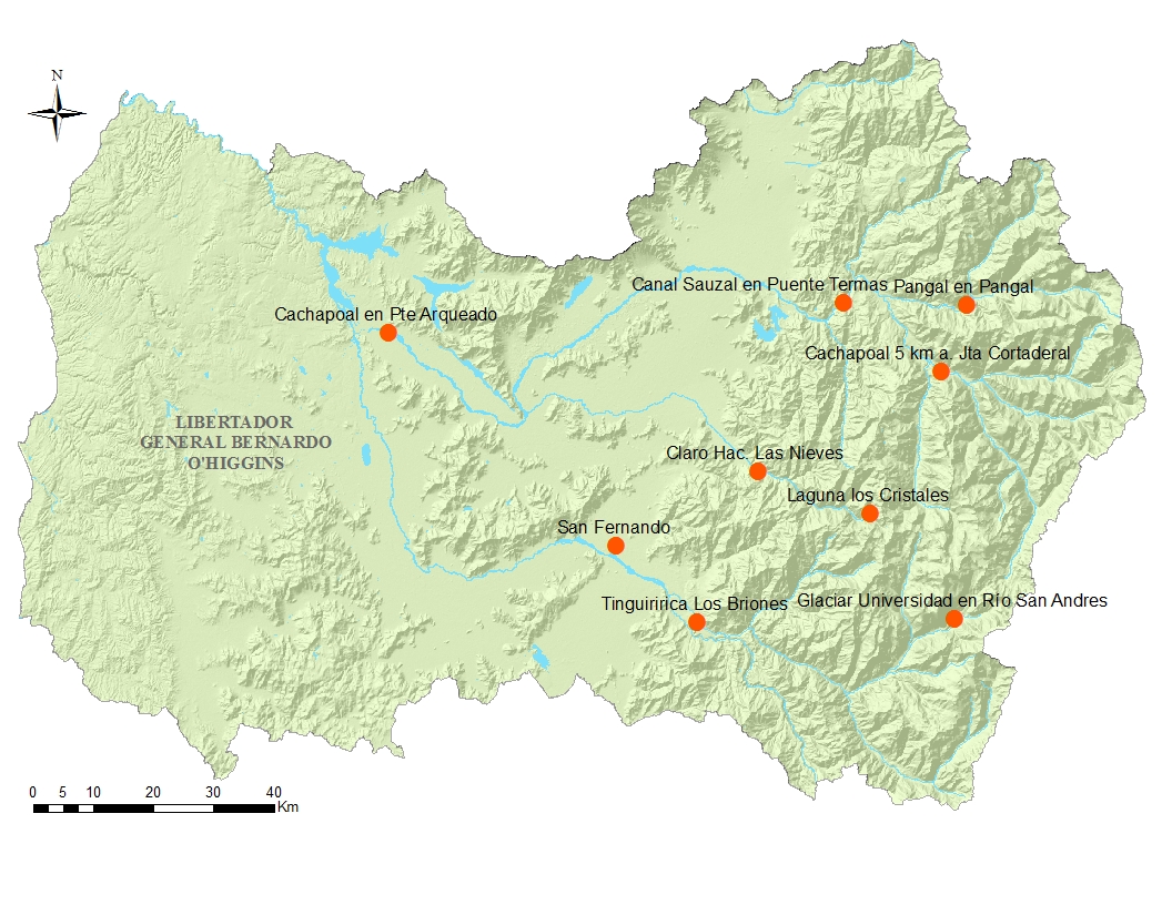 Mapa de estaciones.