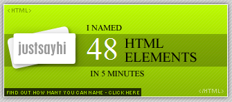 justsayhi | I named 48 HTML elements in 5 minutes, find out how many you can name