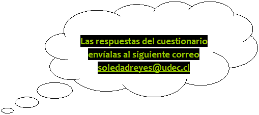 Llamada de nube: Las respuestas del cuestionario envalas al siguiente correo soledadreyes@udec.cl 
